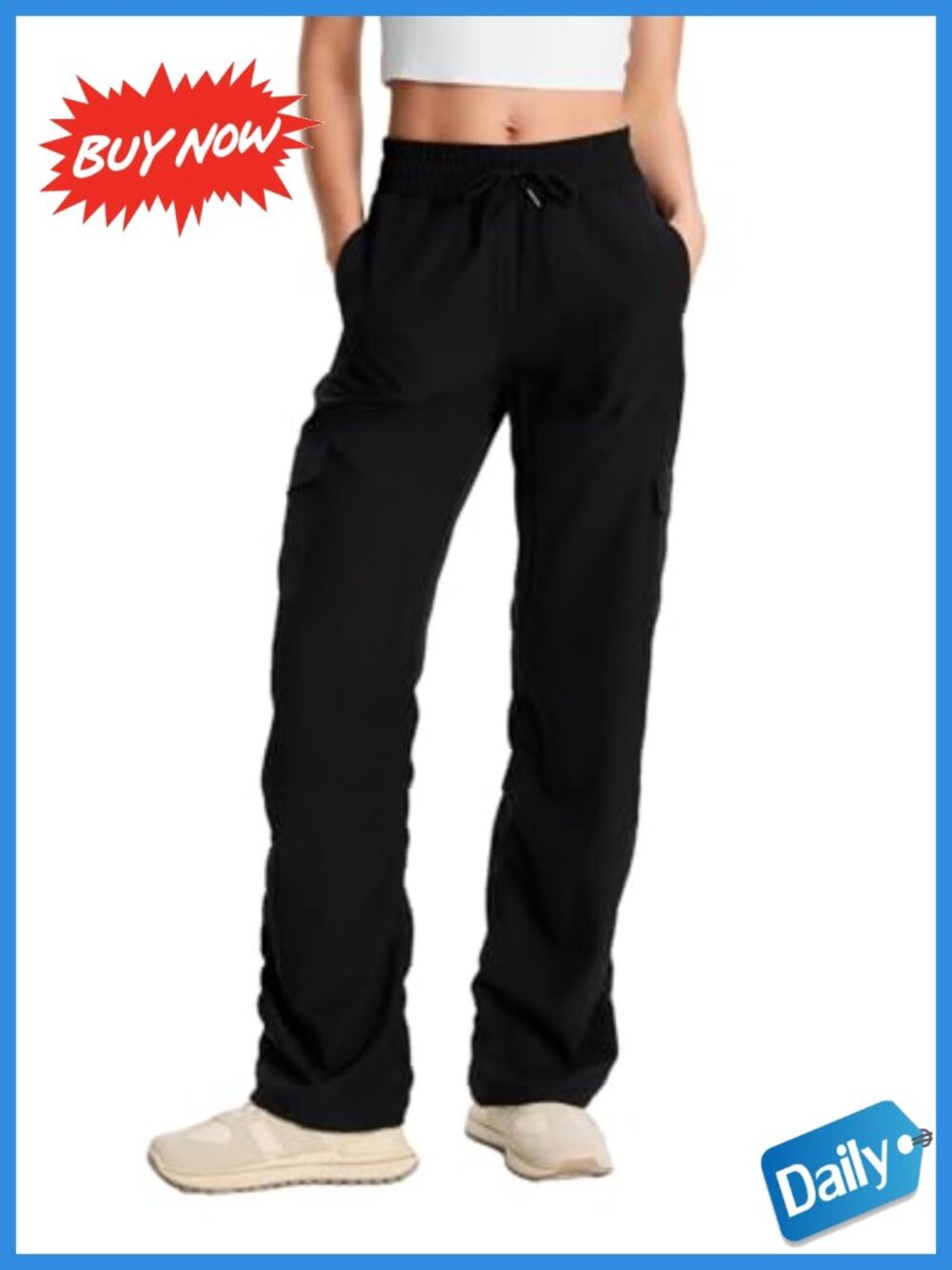 Yogipace Women's 6-Pocket Dance & Studio Cargo Pants 25"-34" Inseam UPF 50+